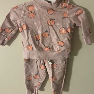 Peach Print Kids Matching Set